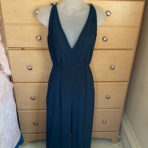 Cecico Deep Blue Backless Jumpsuit